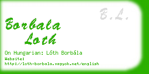borbala loth business card