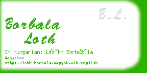 borbala loth business card